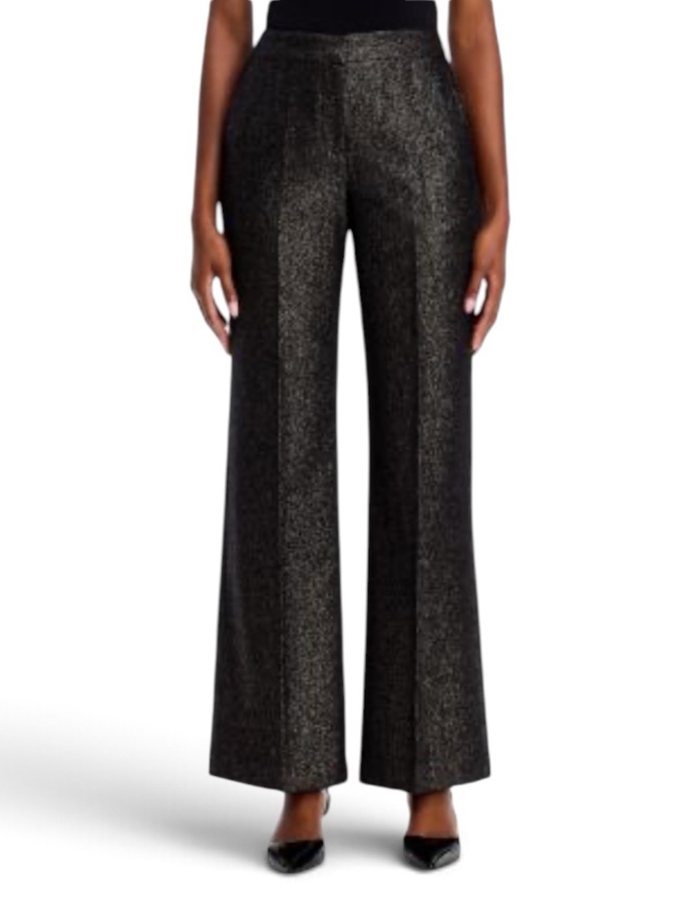 Kobi Halperin Misha Metallic Flare-Leg Pants Size 12